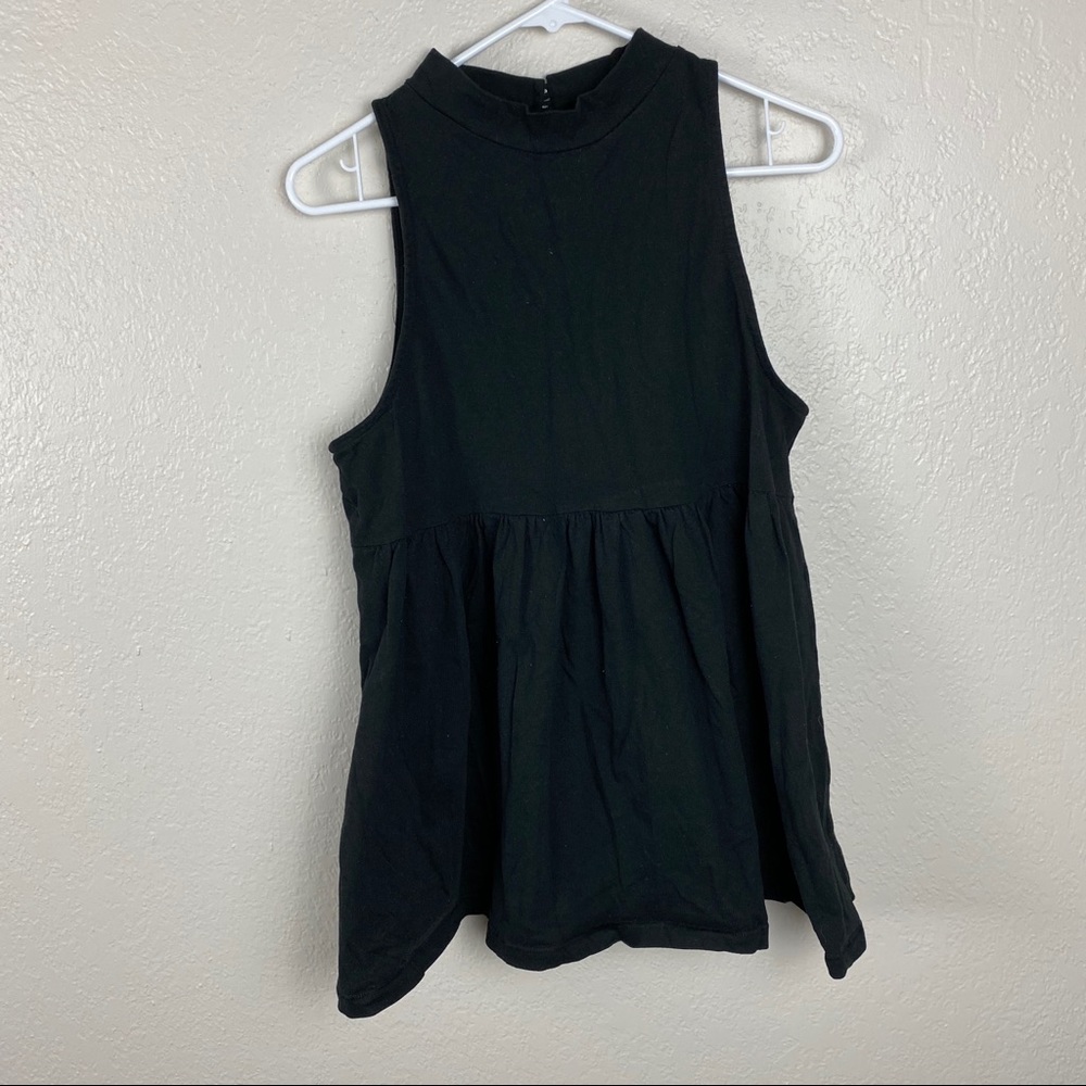 Free People turtleneck sleeves black tunic